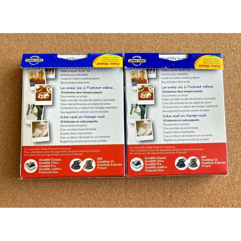 Two Vintage Polaroid 600 Instant Film Packs exp. 05/06 20 Photos Total NIP